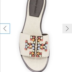 Tory Burch Ines Embellished Slides